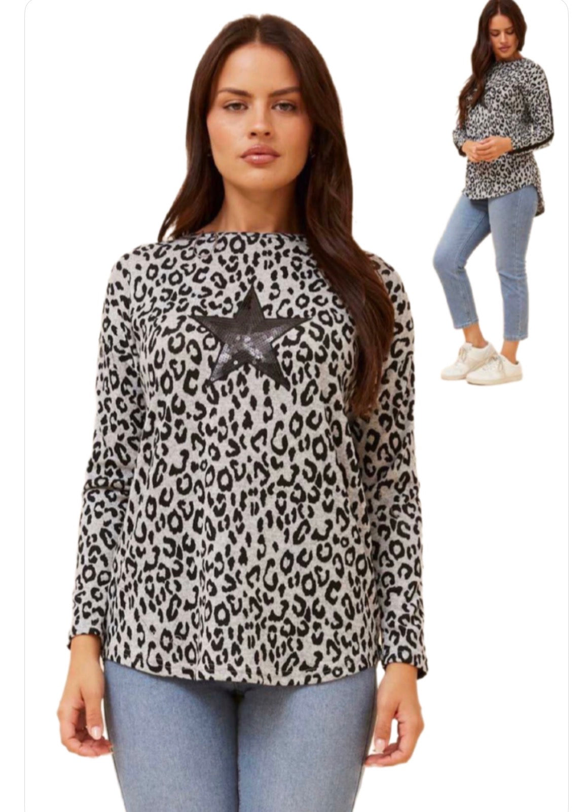 Animal Print ( gray) with Star