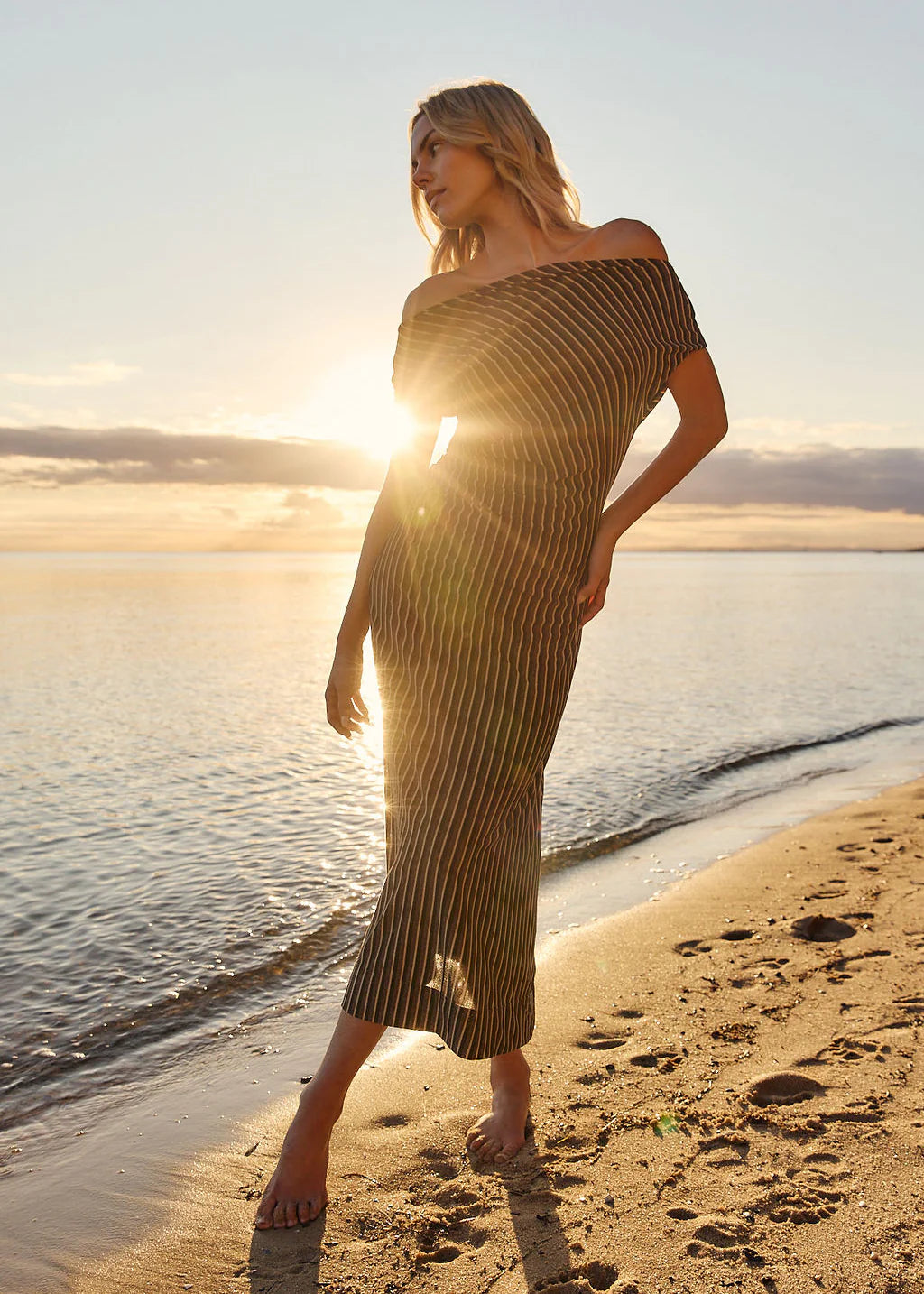 Everlyn Metallic Jersey Dress - Multicolour