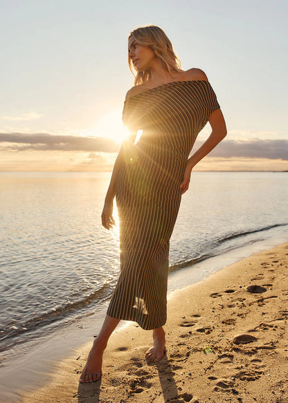 Everlyn Metallic Jersey Dress - Multicolour