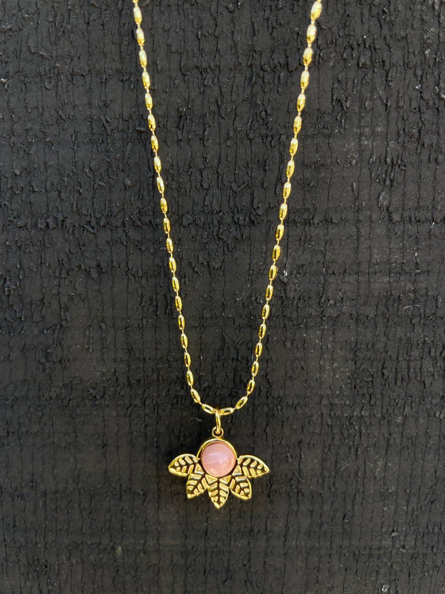 Celest Necklace -Rose Quartz