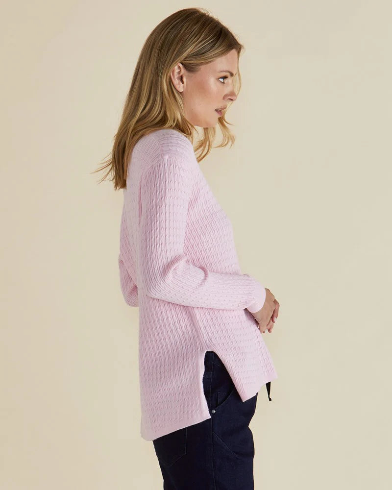 Cable Mini Jumper - Baby Pink