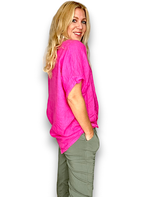 HOT PINK PLAIN RIVER TEE