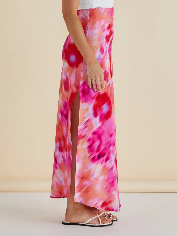 Mindy Skirt - Floral Abstract Print