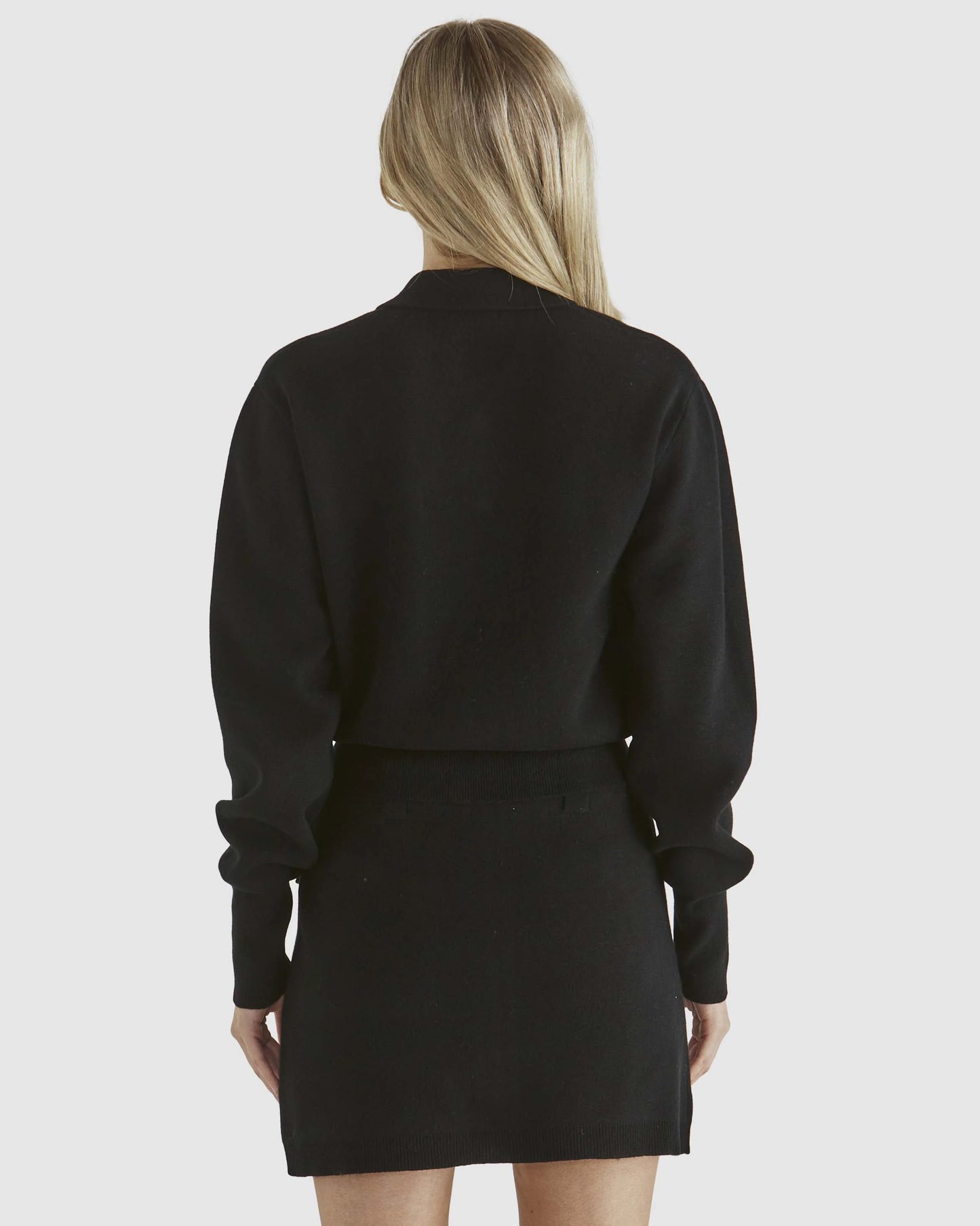 BALDWIN KNIT JACKET - BLACK