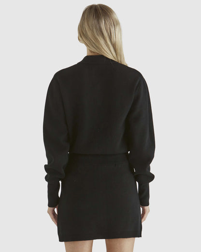 BALDWIN KNIT JACKET - BLACK