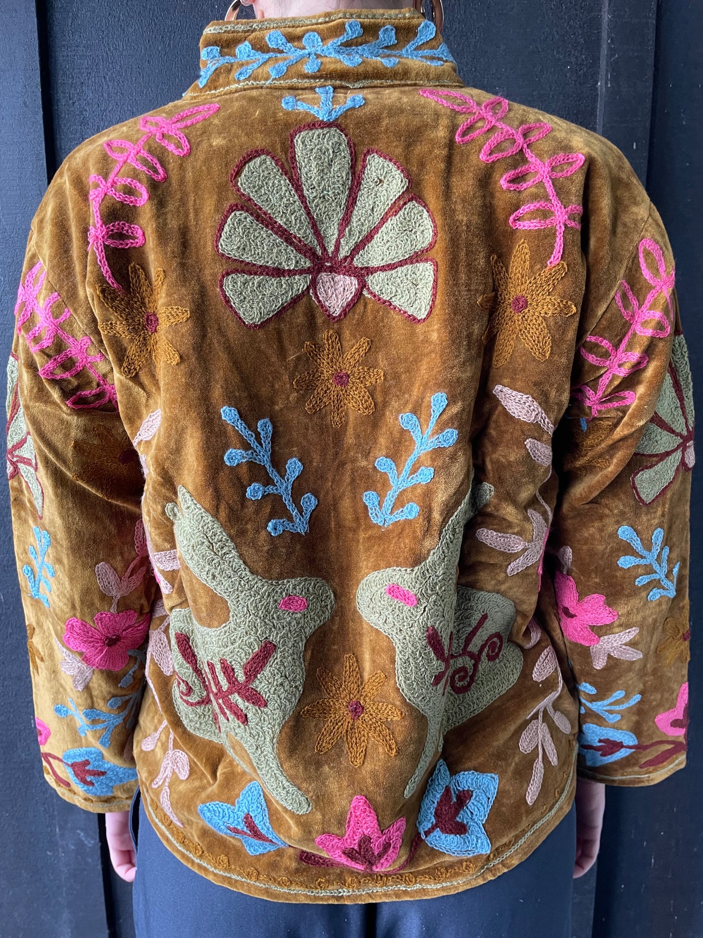 Velvet Jacket -Mustard Rabbit