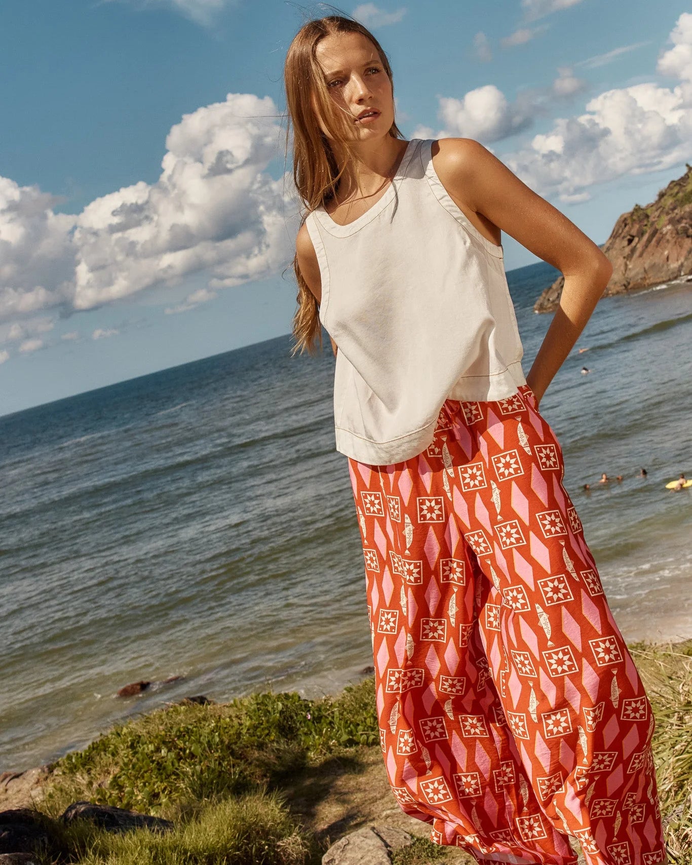 Copacabana Relax Pant - Sardinia Geo Print