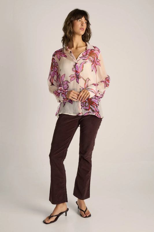 Nyomi Blouse - Light Flower Print