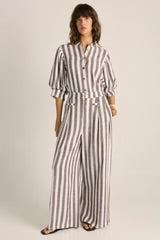 Saskia Pant - Brown Stripe