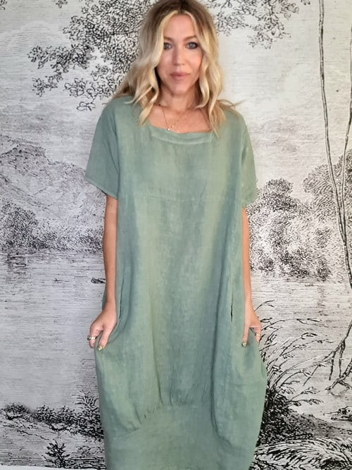 FORREST PLAIN MID SLEEVE MAXI DRESS