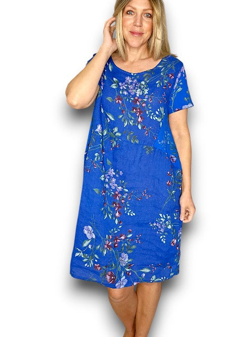 COBALT LINGONBERRY JUNGLE DRESS