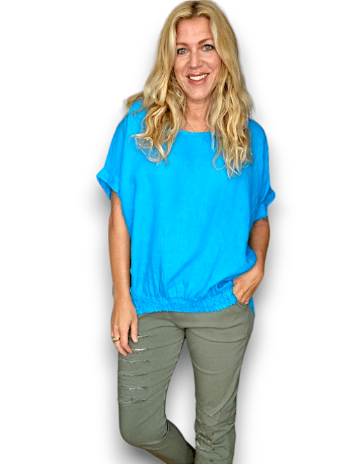 DARK TURQUOISE PLAIN RIVER TEE