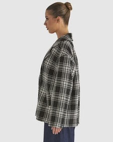 Playback Oversized Jacket - Black/White Check
