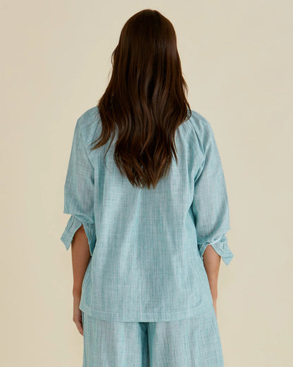 Charli Blouse - Green Stripe