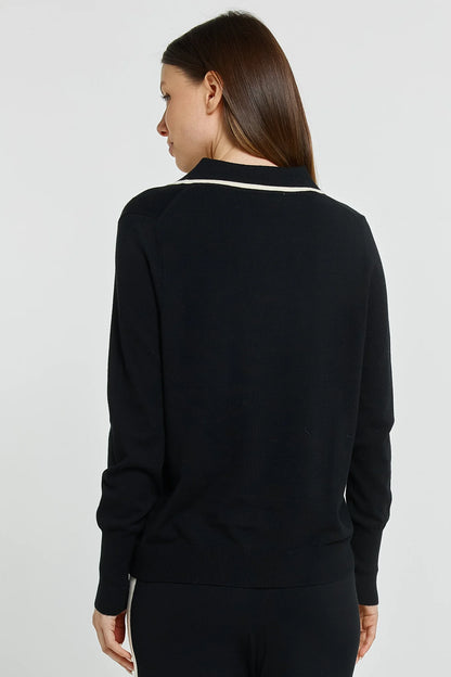 Makenna Polo Sweater - Black
