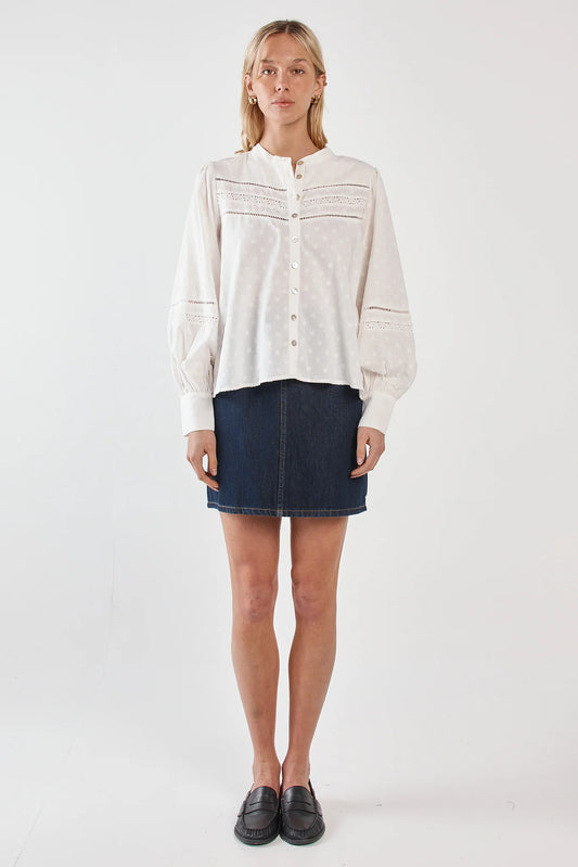 Eleri Lace Blouse - White