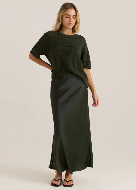 Jasper Slip Skirt - Olive