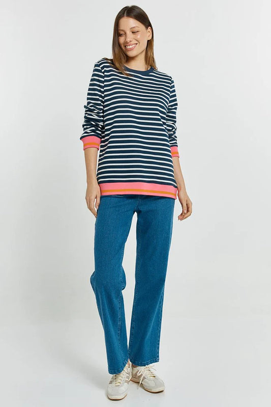 Tyra Sweat - Navy/White Stripe