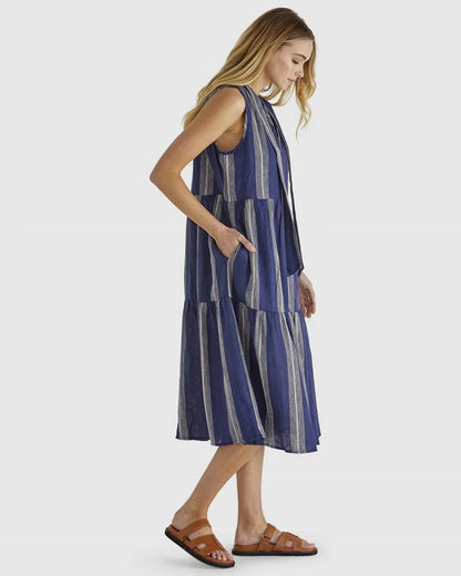 LIZZY DRESS - NAVY STRIPE