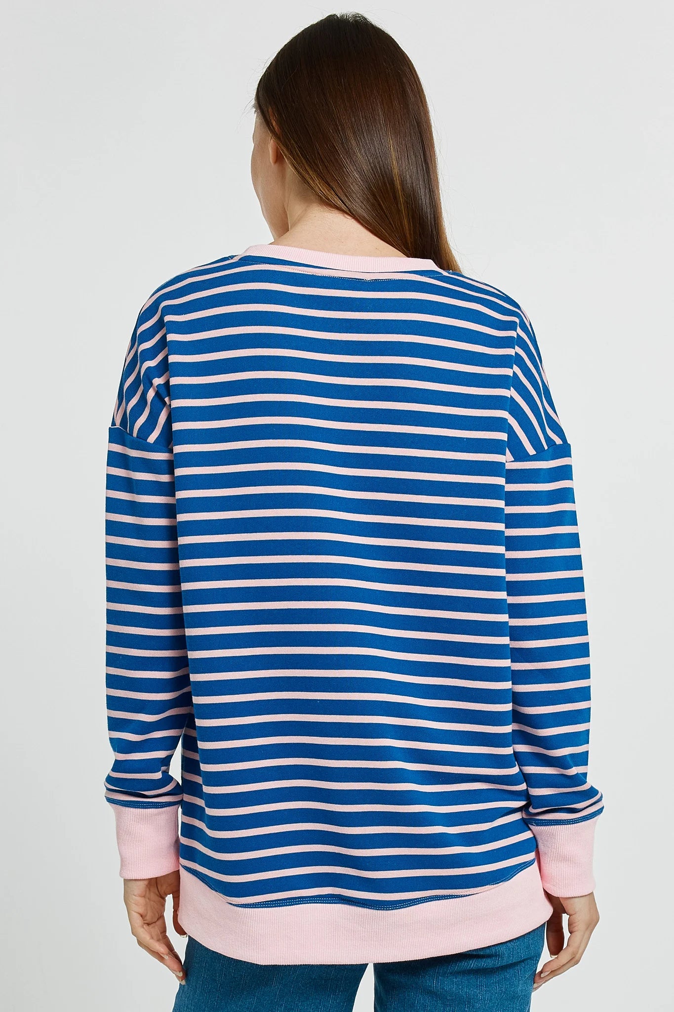 Tide Sweatshirt - Blue/Pink Stripe