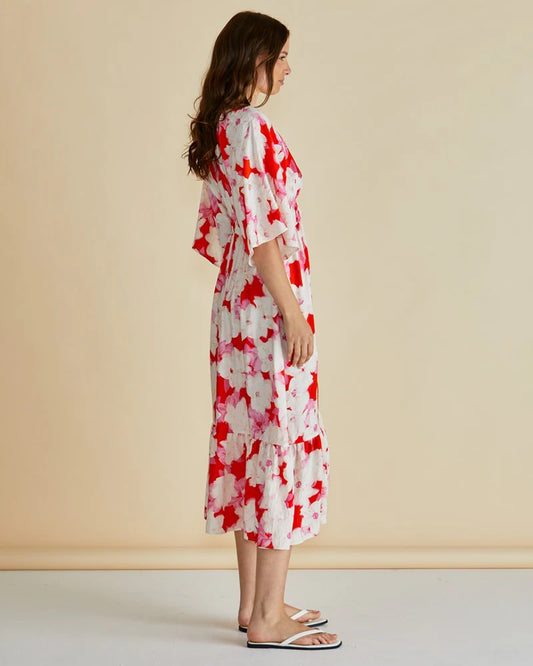 Moxie Dress - Red Print Floral