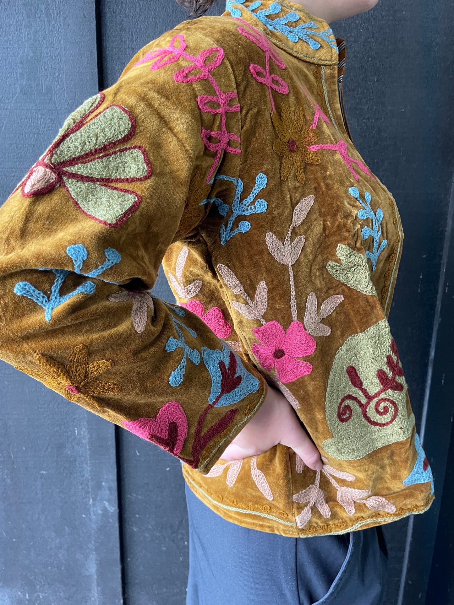 Velvet Jacket -Mustard Rabbit