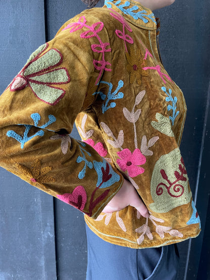 Velvet Jacket -Mustard Rabbit