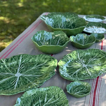 Melamine Cabbage Oval Platter 40cm