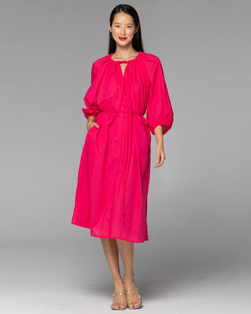 Believer Rope Midi Dress - Ruby Pink