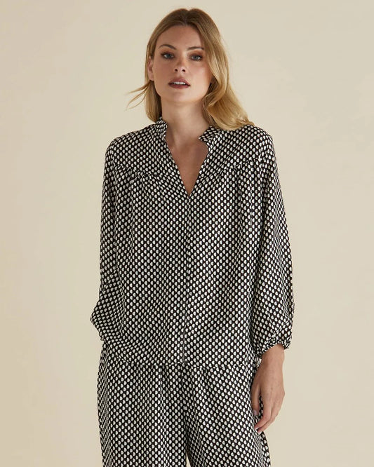 Apollo Blouse - Chocolate Print