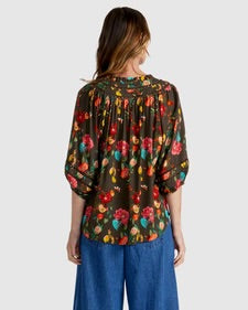 Guadalupe Top -Brown