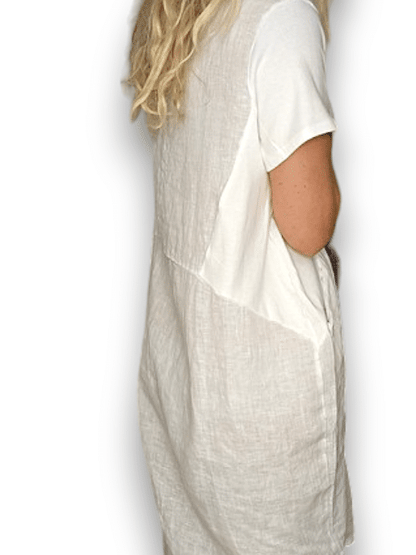 WHITE PLAIN JUNGLE DRESS