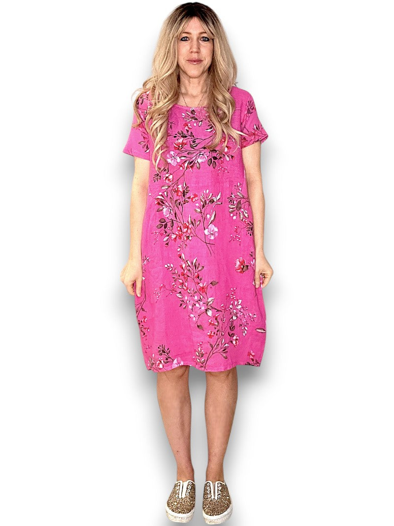 HOT PINK LINGONBERRY JUNGLE DRESS