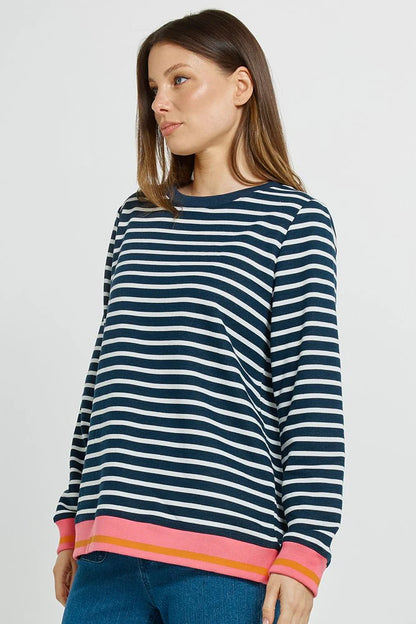 Tyra Sweat - Navy/White Stripe