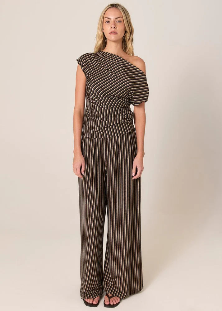 Everlyn Metallic Jersey Top - Multicolour