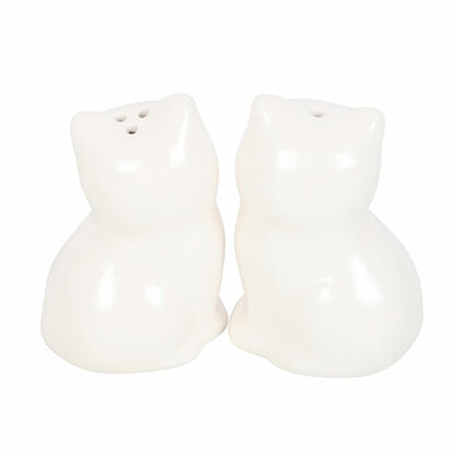 White Cat Salt and Pepper Shakers