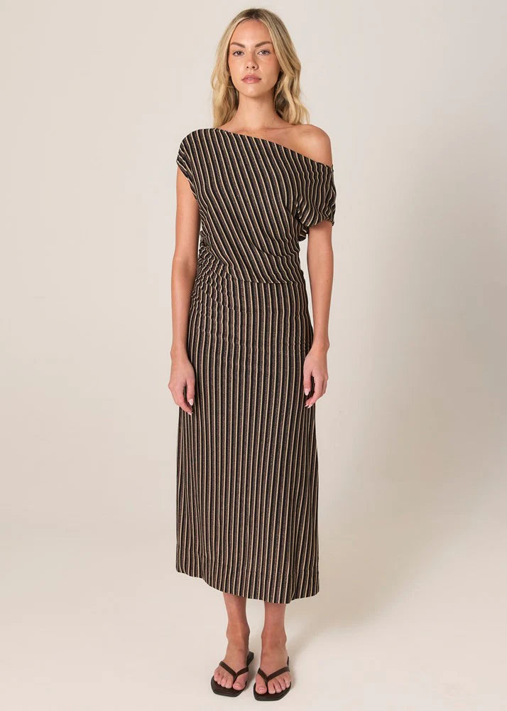 Everlyn Metallic Jersey Dress - Multicolour
