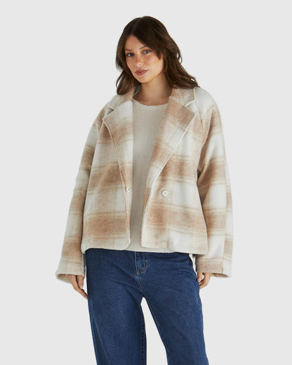 RAIDEN JACKET - CREAM CHECK