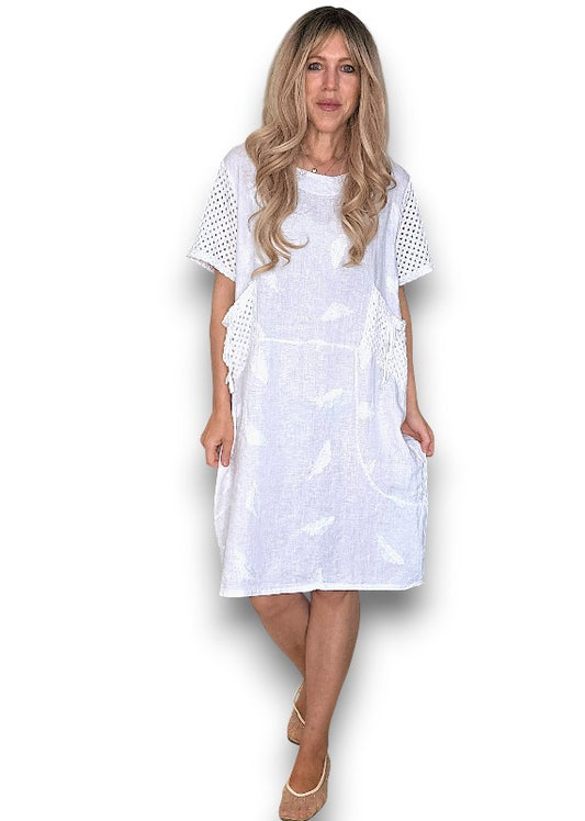 WHITE C’EST LA VIE EASY DRESS