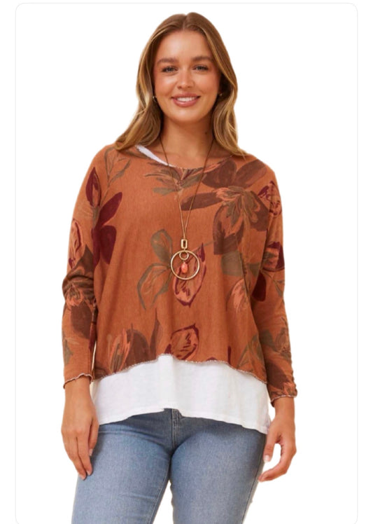 Autumn Knit 2 Piece - Orange