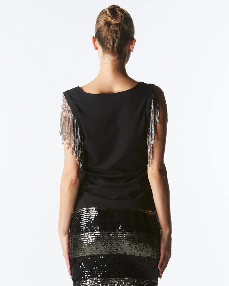 Windflowers Top - Black