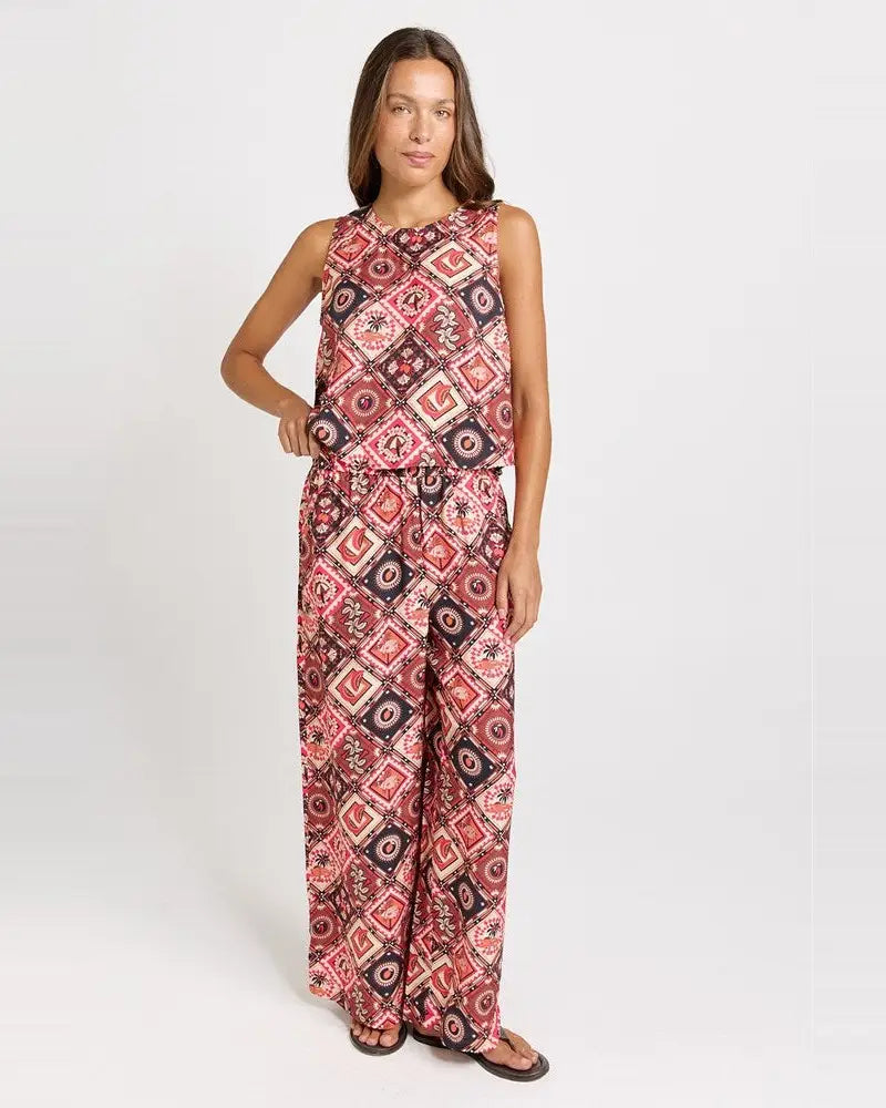 Betty Basics Sable Wide Leg Pant in Brown