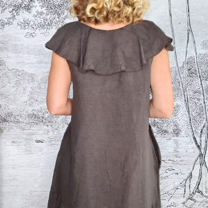 COCOA BEAN PLAIN STELLA FRILL DRESS