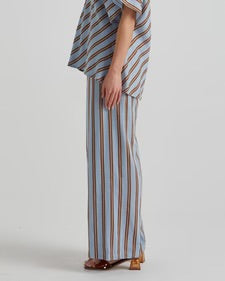 Grounded Pant - Blue/Tobacco Stripe
