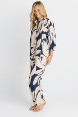 Zander Pant - Navy Floral Print