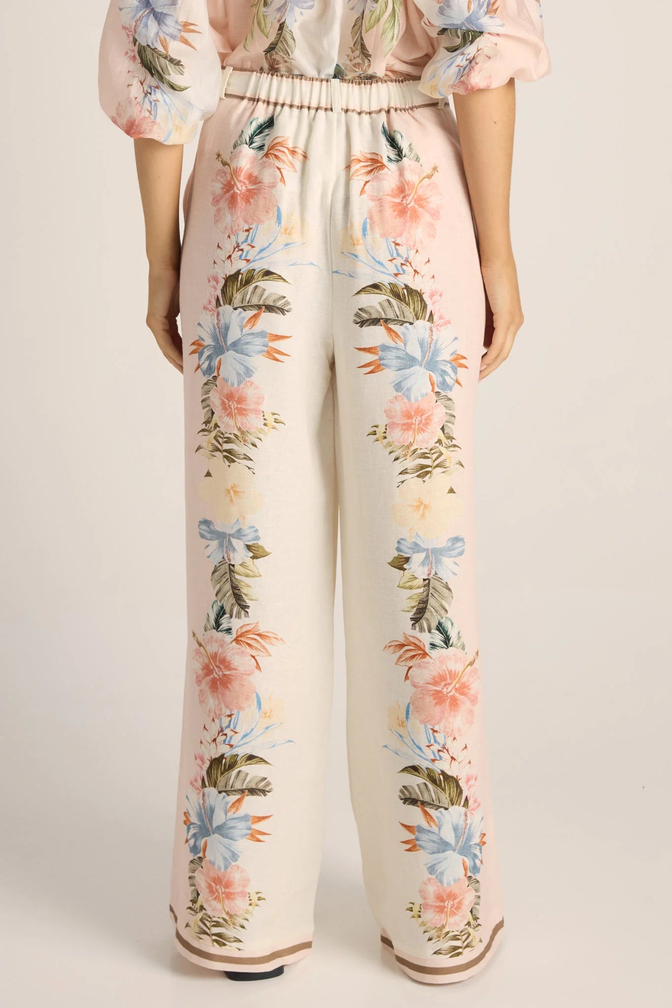 Solara Placement Print Pant - Pink Print