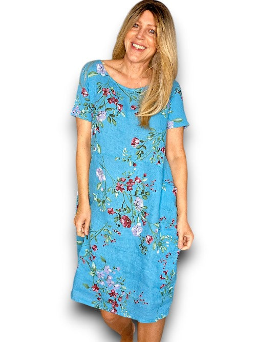 TURQUOISE LINGONBERRY JUNGLE DRESS