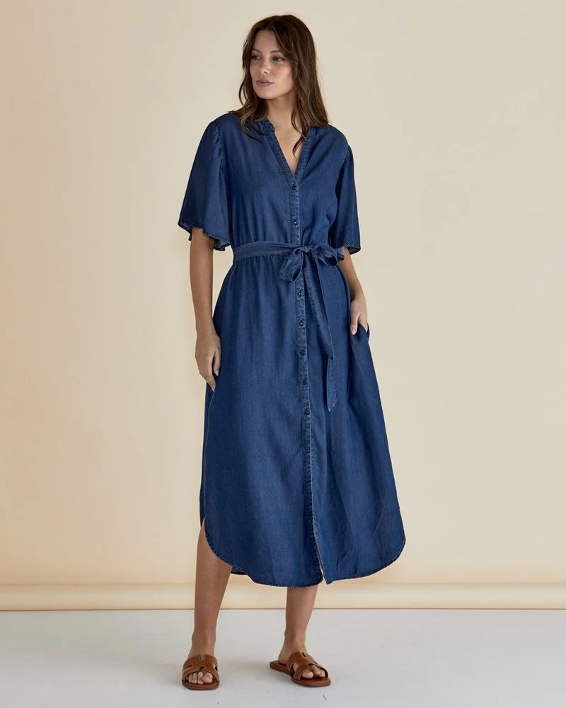 Dresden Lyocell Dress - Dark Indigo