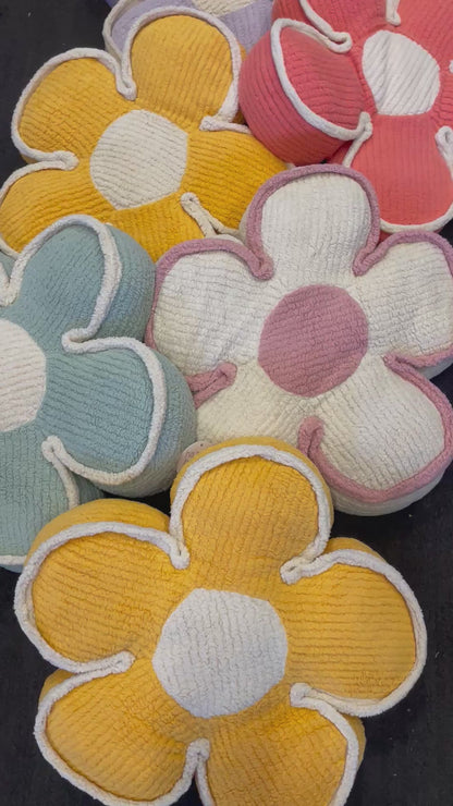 Flower Cushion -Coral